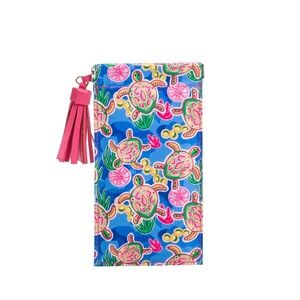 Salt and Palms Colorful Turtle Print Glasses Pouch